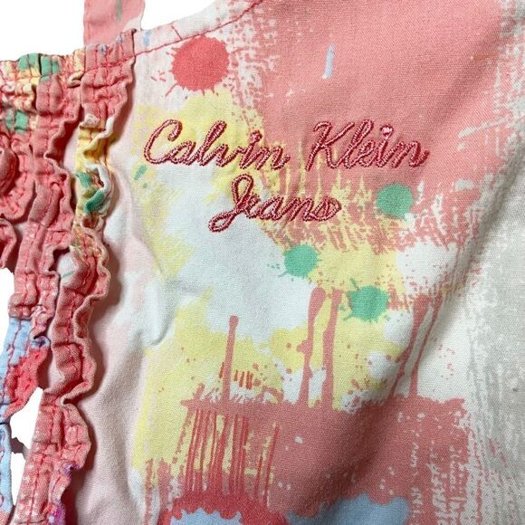 Calvin Klein Jeans Multi-Color Tiered Dress in Size Kids Size 4T - Picture 9 of 9